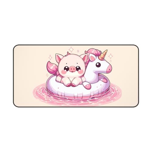 Tapis de souris mignon cochon piscine, le cadeau de bureau idéal