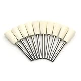 TMAX 10 pc Felt Burrs Wool Bob Polishing Grinding #9 Inverted Cone 10 mm 3/8 Inch with 1/8 Inch Shank for Dremel Rotary Tools