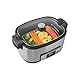 SENCOR SPR 5500SS Slowcooker, 1350 Watt, Kochbehälter, 4 einstellbare Kochfunktionen, Edelstahl