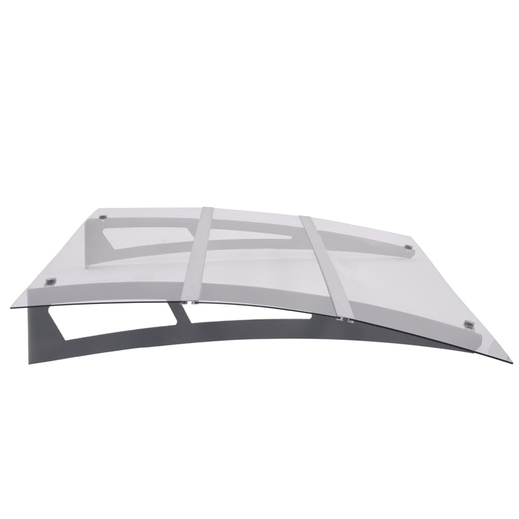 vidaXL Marquesina para Puerta PC Plata y Transparente 150x90 cm Pet