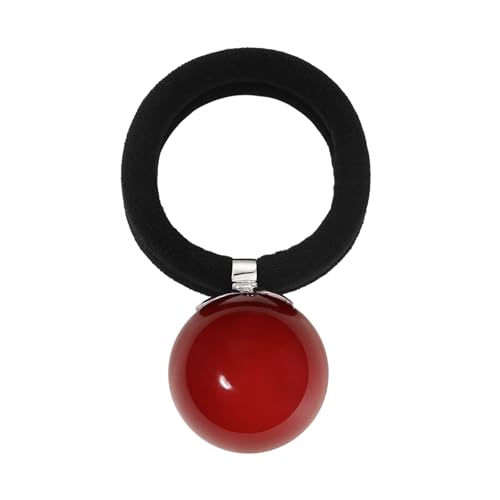 SHE'S Versailles Pearl Hair Scrunchies Red - Pearl Elastic