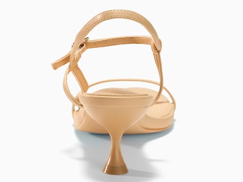 Image of Coutgo Womens Strappy Heeled Sandals Kitten Low Heel Open Toe Ankle Strap Party Wedding Dress Shoes