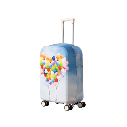 Image of HOKIPO 220gsm Durable and Washable Suitcase Covers for Trolley Suitcase, Small (18-19inch) - Balloon Drift (AR-6343-D12)