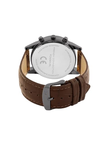 Image of French Connection Cedric Blue Round Dial Mens Multi Function Watch FCN093UBL