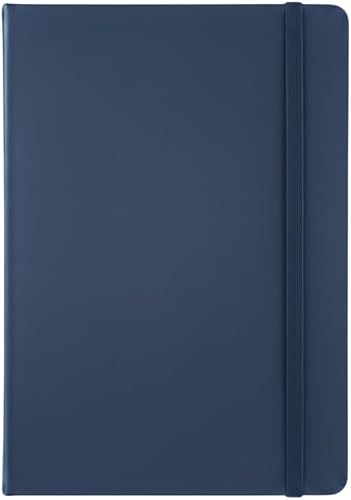 NoteEase A5 PU Softcover Notebook – 13×21 cm Lined Journal with Premium Faux Leather Cover - Blue