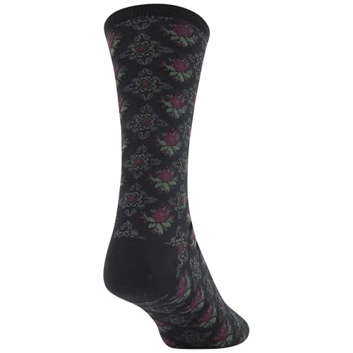 Image of GOLDTOE Women's Floral Dress Crew Socks, 3 Pairs