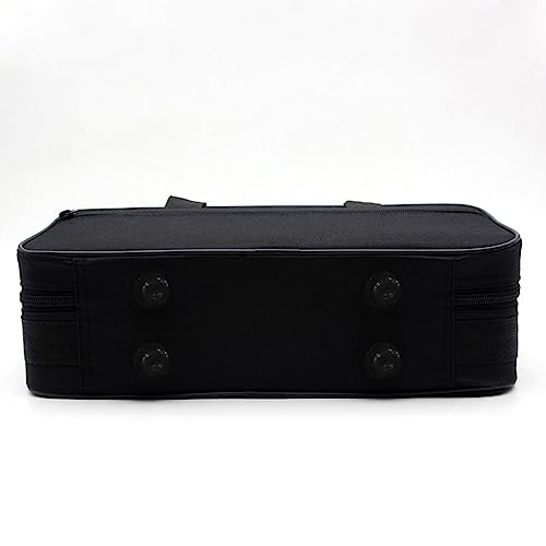 DIIOOMIEEU Waterproof Black Clarinet Box Case Foam Padded Thicken Oxford Cloth Clarinet Sotrage Bag with Handle Strap