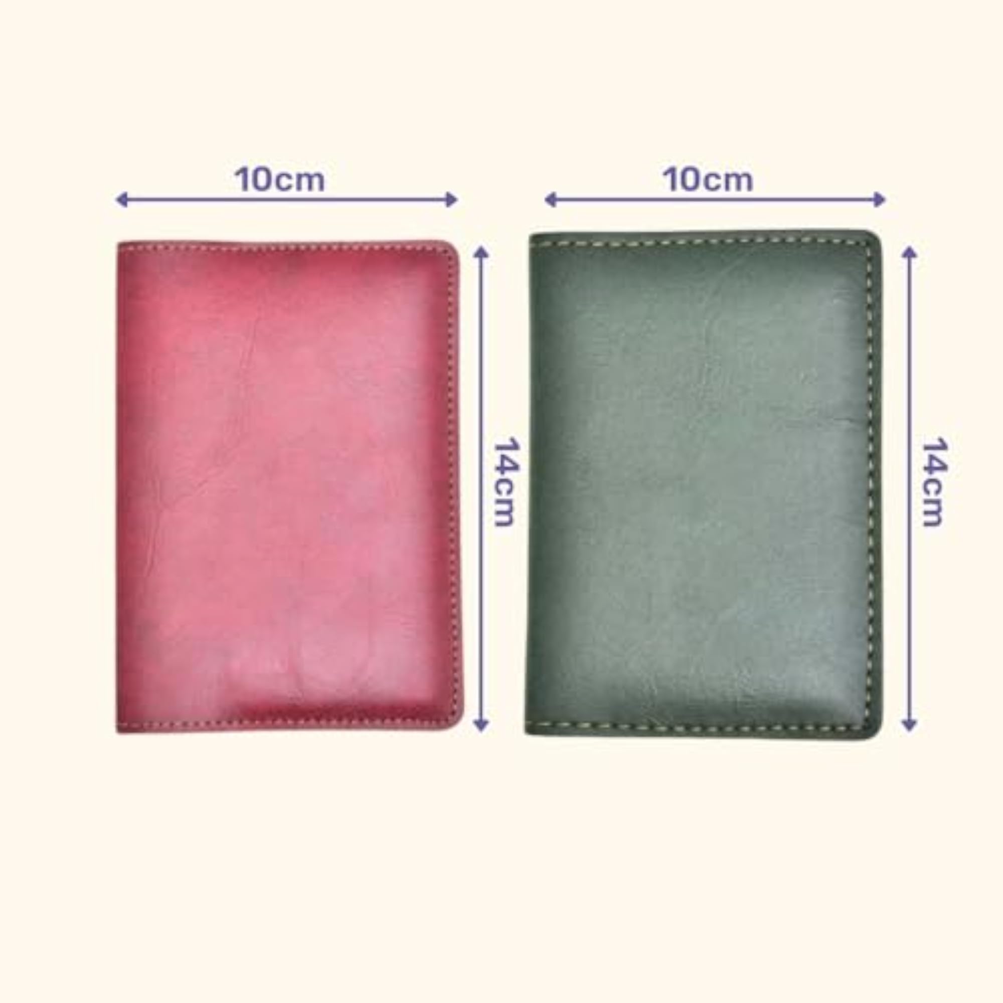 Couple's Classy Leather Twinning Passport Cover, Brown