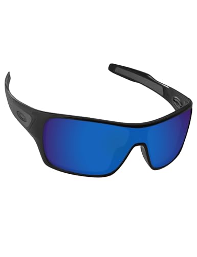 Image of Alphax Pacafic Blue Mirrored Polarized Replacement Lenses for Oakley Turbine Rotor OO9307 Sunglasses