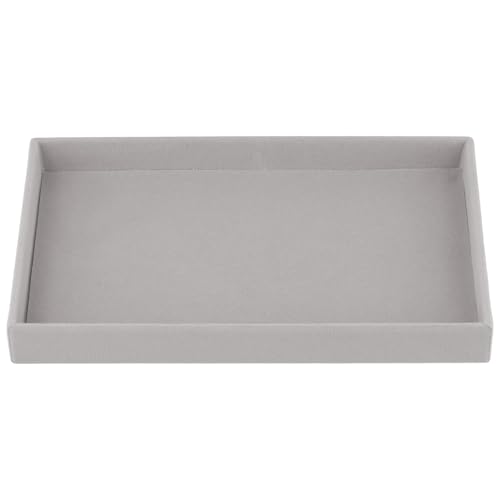 Plateaux à bijoux en velours gris haut de gamme pour bagues et colliers - 5