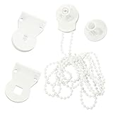 KONTONTY 2 juegos Kit Accesorios para Estores Enrollables de Cadena de Cuentas Manual de Metros Soporte Embrague Resistente de Pom para Reparación de Cortinas Dormitorio y Oficina