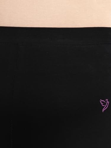 TWIN BIRDS Women Cotton Capri Leggings | Stretchable Comfortable Mid-Calf Length | Wide Waistband | Daily Casual Wear