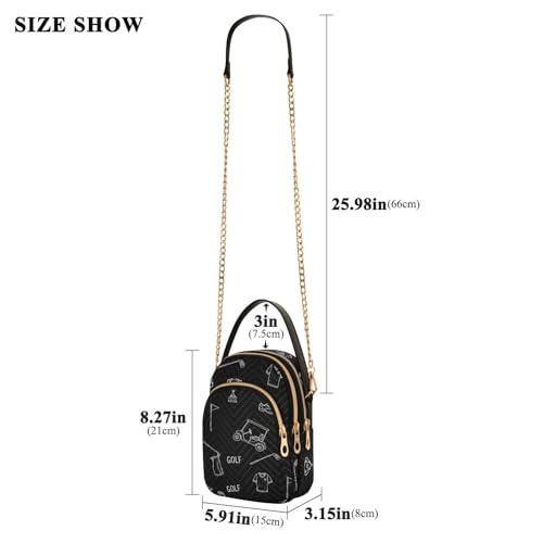 Image of MCHIVER Golf Crossbody Bag for Women Cell Phone Purse Wallet with Removable Chain Shoulder Handbag