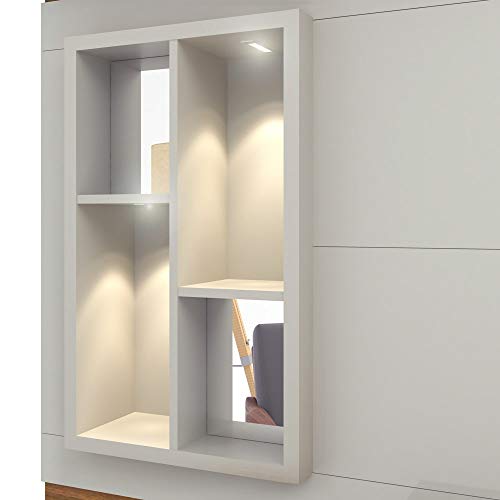 Estante Home Painel para TV até 65 Pol. Eldorado Off White/Nogueira - Linea Brasil