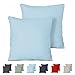 Comfy Wings Lot de 2 taies d'oreiller en microfibre de 60 x 60 cm - 100 % polyester - En microfibre - Certifié Oeko-TEX® - Housse de coussin - Bleu clair