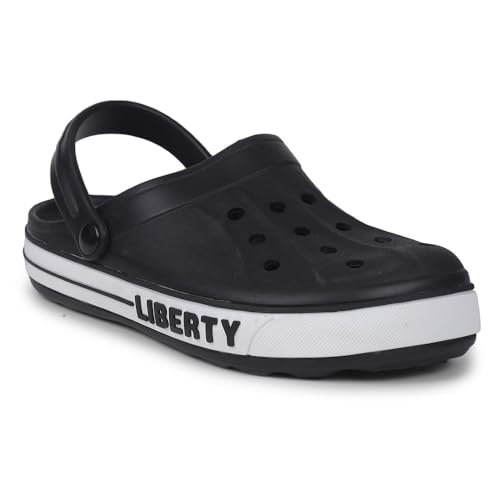 Image of Liberty A-HA LITEWALK Clogs for Men Black, Navy Blue, Green, Grey, Blue, Khaki & Off White | Casual Slip-On Slingback Clog for Walking & Outdoor Use