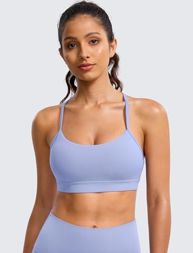 Image of BAYDI Clouduxi Y Back Sports Bra for Women - Padded Racerback Spaghetti Strap Low Impact Workout Yoga Bra, A-C Cups