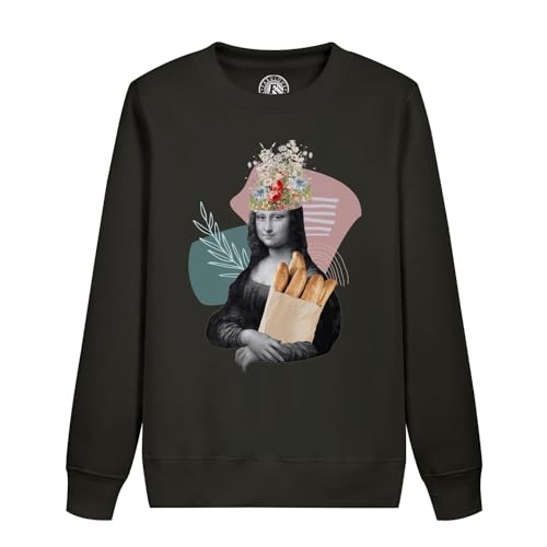 Sweatshirt enfant La Joconde Boulangerie en coton doux inspiré du surréalisme