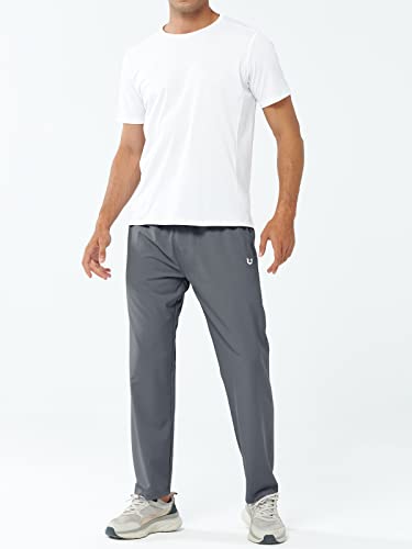 Northyard Men's Athletic Running Joggers Workout Gym Pants Lightweight Jogging Pants Open Hem Sweatpants Smokegrey L #TOP4