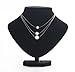 TYPING Mannequin Coffres Buste Pendentif Collier Bijoux Présentoir Rack Velours Durable Et Utile Fenêtre du Centre Commercial Support De Rangement,Noir,18x18cm