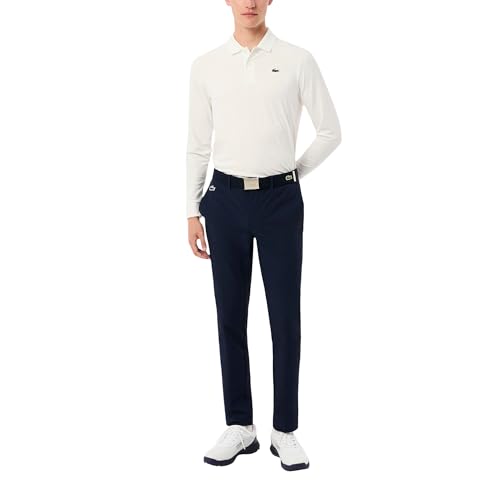 Lacoste Men's Sport Slim Fit Water-Repellent Thermal Golf Pants, Navy Blue, 3