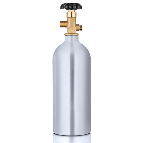 GANCOWISE 2.5lb Aluminum New CO2 Tank, DOT Approved Gas Cylinder with CGA 320 Valve for Kegerators...
