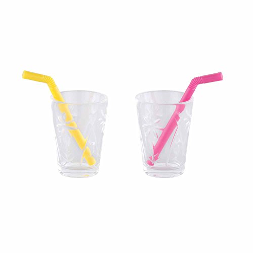 Corolle - FPL11 - Lot de 2 Verres & 2 Pailles pour Poupée Ma Corolle