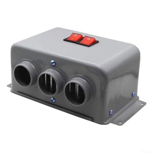 Calentador de coche de 12 V 800 W con tres agujeros de metal portátil calentador de cabina de vehículo con descongelación rápida y bajo ruido para conducir en invierno