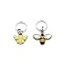 Honey Bee Knitting Stitch Markers with Storage Tin | Ring Style Closed Rings | Bee & Honeycomb Charms for Knitters | Gift for Yarn Lovers | Handmade by Pretty Warm Designs