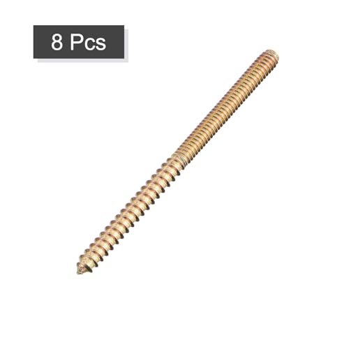 Image of uxcell 1 /4-20x4 Hanger Bolts, 8pcs Double Ended Screws Wood Dowel Screws for Furniture