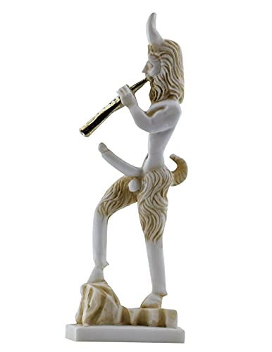 Pan Greek Nude God Of Nature Faun Phallus Penis Alabaster Statue Sculpture 11.4 Inches #TOP4