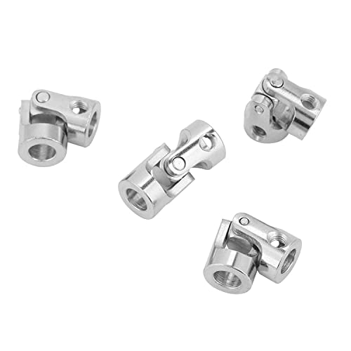 4 Stücke Universal Joint Wellenkupplung, Metall Wellenkupplungmotoranschluss DIY Lenkung Universalgelenk für Anschluss von Modellautos, Robotern(5×6mm)