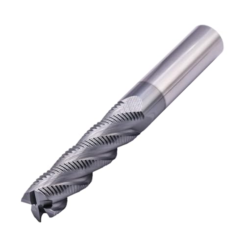 Image of 4 Flute Solid Carbide Long Roughing End Mill(1Pc, 1 /2 inch), ALCrSiN Coated | 35 Helix, 1 /2 inch Cutting Dia, 1 /2 inch Shank Dia, 2 inch LOC, 4 inch OAL, for Milling Alloy Steel, Carbon Steel, Cast Iron