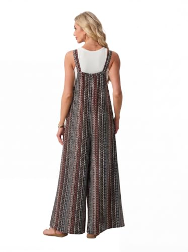 Lepunuo Plus Size Womens Casual Jumpsuits Summer Wide Leg Overalls — view 5