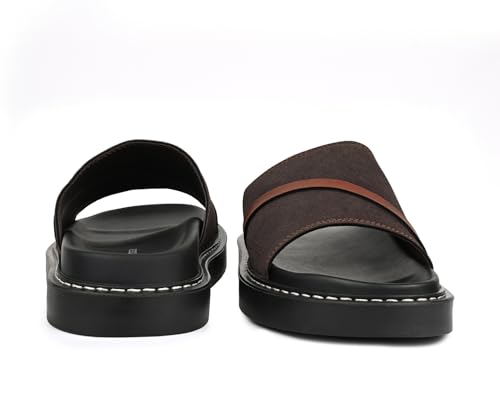 Image of LOUIS STITCH Comfortable Men's Sandals | Lightweight Casual Stylish Slip-On Slides Sandals| Everyday Wear Sandals with PU Cushion Sole | LSOF-21