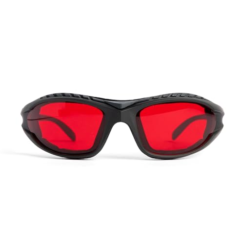 TrueDark Twilights Classic - Sleep-Enhancing Red Lens Blue Light Blocking Glasses - Blocks 99% Blue, Green and Violet Light for Better Sleep - Flexible Frame for Men & Women