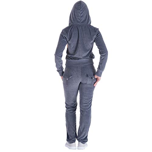 Image of Velour Tracksuit Womens 2 Pieces Joggers Outfits Jogging Sweatsuits Set Soft Sports Sweat Suits Pants