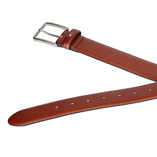 Tommy Hilfiger Men's Smooth Feather Edge Leather Belt, 32, Brown3