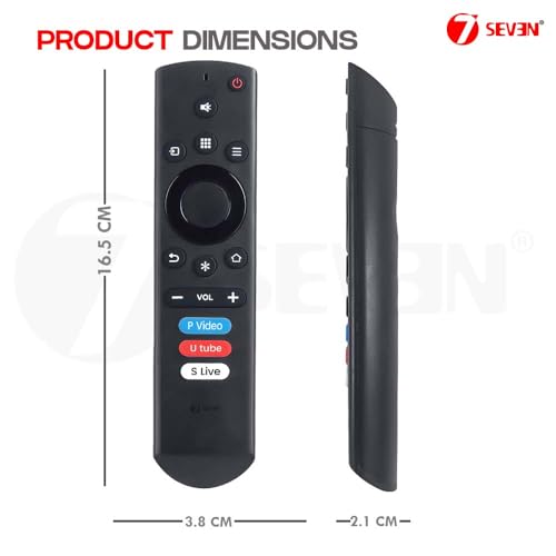 Image of 7SEVEN Compatible with Thomson 9A Series Tv Remote Control Suitable for 32PATH0011 40PATH7777 43PATH0009 43PATH4545BL Part Number Model's Only - No Voice Command, Plug & Play Control