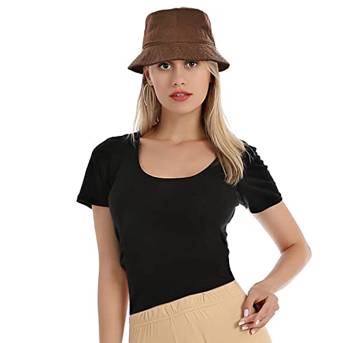 Image of Falari Men Women Unisex Cotton Bucket Hat 100% Cotton Packable for Travel Fishing Hunting Summer Camp