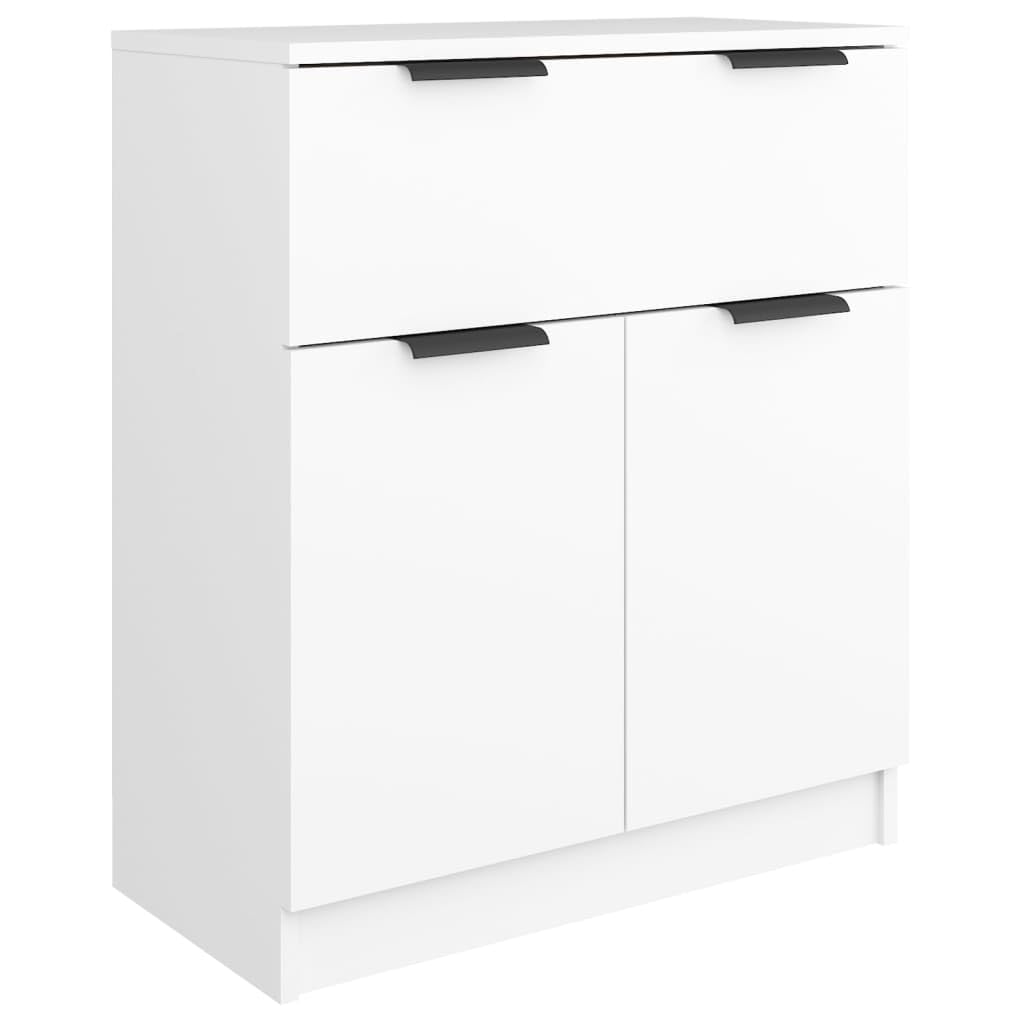 vidaXL Buffet Organisateur de Maison Armoire de Rangement Meuble de Rangement Armoire de Salon Intérieur Blanc 60x30x70 cm Bois d'Ingénierie
