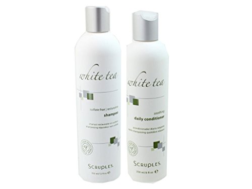 Scruples White Tea Free Restorative Shampoo+ Soothing Daily Conditioner 8.5 Ounce
