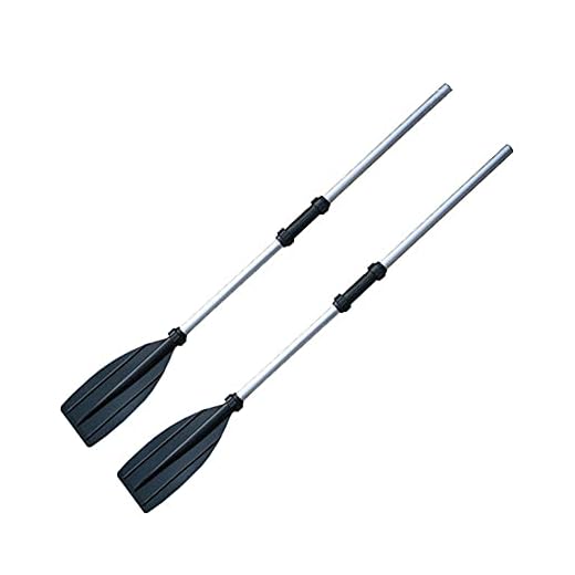 VOSTEVAS 1 Pair Paddles for Kayaking, Paddles for Boat Emergency, Detachable Oar, Paddles Aluminum for Row Boat, Portable Canoe Paddles for Rafting, Two 53in, After Assembled into a Scull 80in,Black