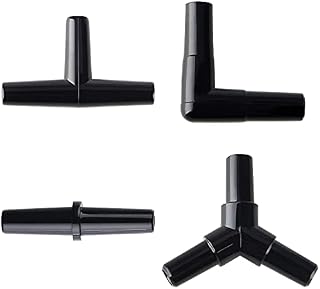 Pawfly 40 Piece Aquarium Airline Tubing Connectors Black Plastic Inline Valve