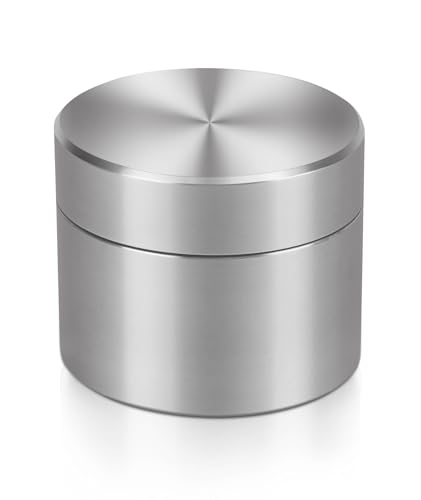 Caja Hermetica,Casa Contenedor,Mini Caja Portátil Pastillero De Acero Inoxidable Contenedor De Lata De Té Para Guardar Pastillas, Hierbas Y Especias En Casa, En La Oficina Y Mientras Viaja (1 x M)