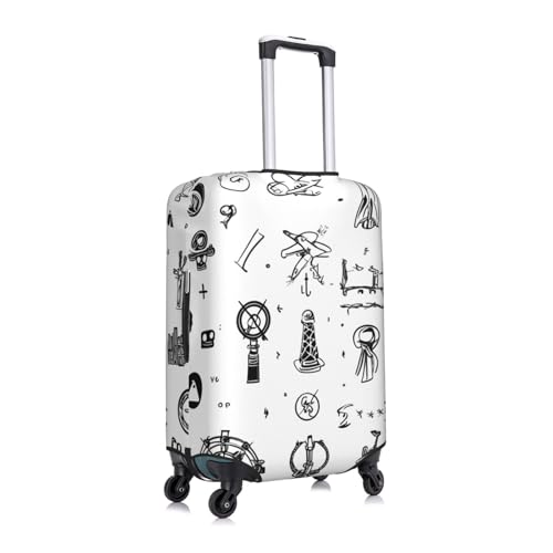 Sign Language Alphabet. Print Fashionable Suitcase Cover Personalized Luggage Protector for Travel and Business3