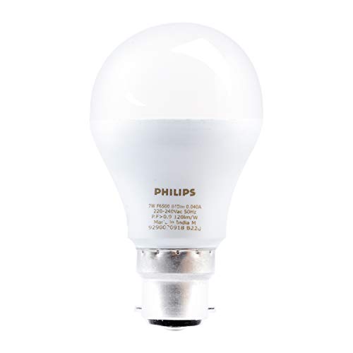 Image of Philips Stellar Bright 7 Watt LED Bulb, 5 Star Base B22 (Cool Day Light, Pack of 4)