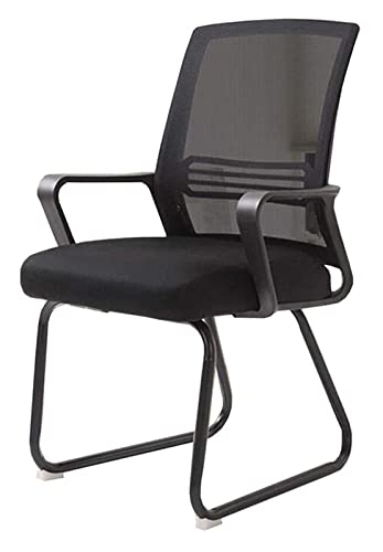 Chaise en cuir et maille LiChA dotée d'accoudoirs élégants pour un espace professionnel soigné