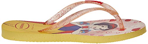 Chinelo Slim Princess, Havaianas, Meninas, Amarelo Limão, 25/26