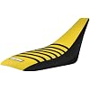 Enjoy Mfg Seat Cover - Compatible with Yamaha 2004-2013 YFZ 450 4 Wheeler Quad ATV #200 Black Sides/Yellow TOP/Black Ribs